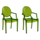Nordic Style Plastic Dining Armchair Open Back Dining Side Chair for Home Use Green 2 Piece Set Clearhalo ' kitchen&dining_furn' 'Dining Chairs' 'Dining Tables & Seating' 'dining_chair' 'furn' 'furn_dining_chair' 'Furniture' 'furniture_dining_chair' 'Kitchen & Dining Furniture' 'kitchen' 4096850