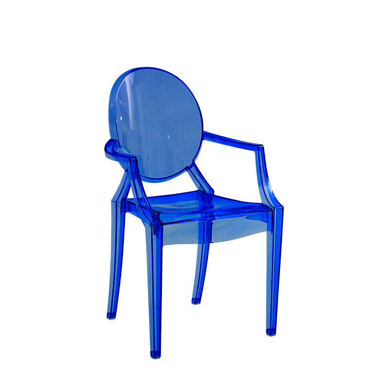 Nordic Style Plastic Dining Armchair Open Back Dining Side Chair for Home Use Dark Blue 1 Piece Clearhalo ' kitchen&dining_furn' 'Dining Chairs' 'Dining Tables & Seating' 'dining_chair' 'furn' 'furn_dining_chair' 'Furniture' 'furniture_dining_chair' 'Kitchen & Dining Furniture' 'kitchen' 4096854