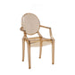 Nordic Style Plastic Dining Armchair Open Back Dining Side Chair for Home Use Amber 1 Piece Clearhalo ' kitchen&dining_furn' 'Dining Chairs' 'Dining Tables & Seating' 'dining_chair' 'furn' 'furn_dining_chair' 'Furniture' 'furniture_dining_chair' 'Kitchen & Dining Furniture' 'kitchen' 4096857
