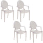Nordic Style Plastic Dining Armchair Open Back Dining Side Chair for Home Use Clear 4 Piece Set Clearhalo ' kitchen&dining_furn' 'Dining Chairs' 'Dining Tables & Seating' 'dining_chair' 'furn' 'furn_dining_chair' 'Furniture' 'furniture_dining_chair' 'Kitchen & Dining Furniture' 'kitchen' 4096865