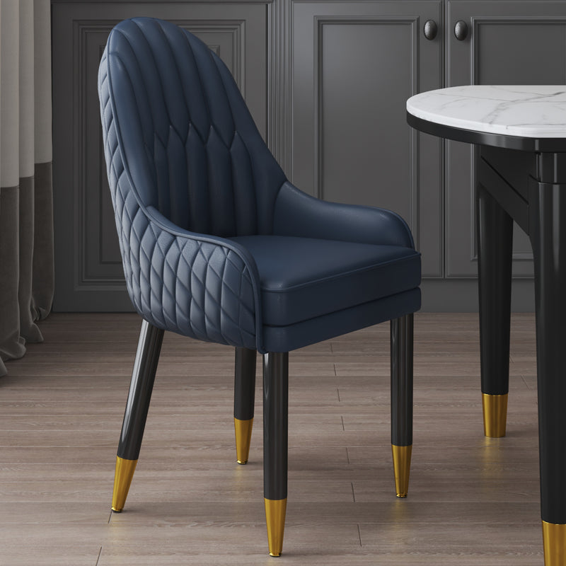 Scandinavian Indoor Arm Chair Upholstered Parsons Back Wood Dining Room Chair Blue 1 Piece Clearhalo ' kitchen&dining_furn' 'Dining Chairs' 'Dining Tables & Seating' 'dining_chair' 'furn' 'furn_dining_chair' 'Furniture' 'furniture_dining_chair' 'Kitchen & Dining Furniture' 'kitchen' 4096868