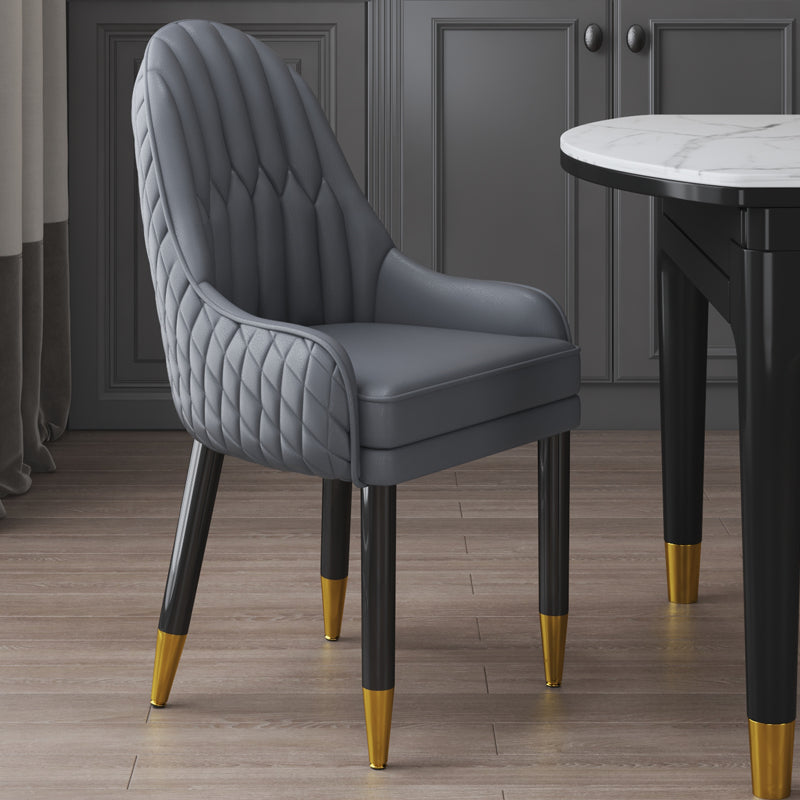 Scandinavian Indoor Arm Chair Upholstered Parsons Back Wood Dining Room Chair Grey 1 Piece Clearhalo ' kitchen&dining_furn' 'Dining Chairs' 'Dining Tables & Seating' 'dining_chair' 'furn' 'furn_dining_chair' 'Furniture' 'furniture_dining_chair' 'Kitchen & Dining Furniture' 'kitchen' 4096873