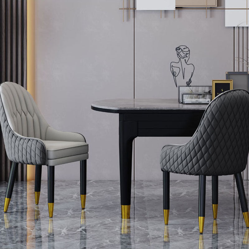 Scandinavian Indoor Arm Chair Upholstered Parsons Back Wood Dining Room Chair Clearhalo ' kitchen&dining_furn' 'Dining Chairs' 'Dining Tables & Seating' 'dining_chair' 'furn' 'furn_dining_chair' 'Furniture' 'furniture_dining_chair' 'Kitchen & Dining Furniture' 'kitchen' 4096887