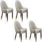 Scandinavian Indoor Arm Chair Upholstered Parsons Back Wood Dining Room Chair Khaki-White 4 Piece Set Clearhalo ' kitchen&dining_furn' 'Dining Chairs' 'Dining Tables & Seating' 'dining_chair' 'furn' 'furn_dining_chair' 'Furniture' 'furniture_dining_chair' 'Kitchen & Dining Furniture' 'kitchen' 4096890