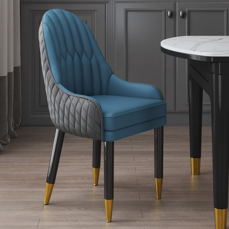 Scandinavian Indoor Arm Chair Upholstered Parsons Back Wood Dining Room Chair Gray-Blue 1 Piece Clearhalo ' kitchen&dining_furn' 'Dining Chairs' 'Dining Tables & Seating' 'dining_chair' 'furn' 'furn_dining_chair' 'Furniture' 'furniture_dining_chair' 'Kitchen & Dining Furniture' 'kitchen' 4096894