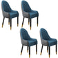 Scandinavian Indoor Arm Chair Upholstered Parsons Back Wood Dining Room Chair Gray-Blue 4 Piece Set Clearhalo ' kitchen&dining_furn' 'Dining Chairs' 'Dining Tables & Seating' 'dining_chair' 'furn' 'furn_dining_chair' 'Furniture' 'furniture_dining_chair' 'Kitchen & Dining Furniture' 'kitchen' 4096896