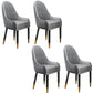 Scandinavian Indoor Arm Chair Upholstered Parsons Back Wood Dining Room Chair Light Gray 4 Piece Set Clearhalo ' kitchen&dining_furn' 'Dining Chairs' 'Dining Tables & Seating' 'dining_chair' 'furn' 'furn_dining_chair' 'Furniture' 'furniture_dining_chair' 'Kitchen & Dining Furniture' 'kitchen' 4096899