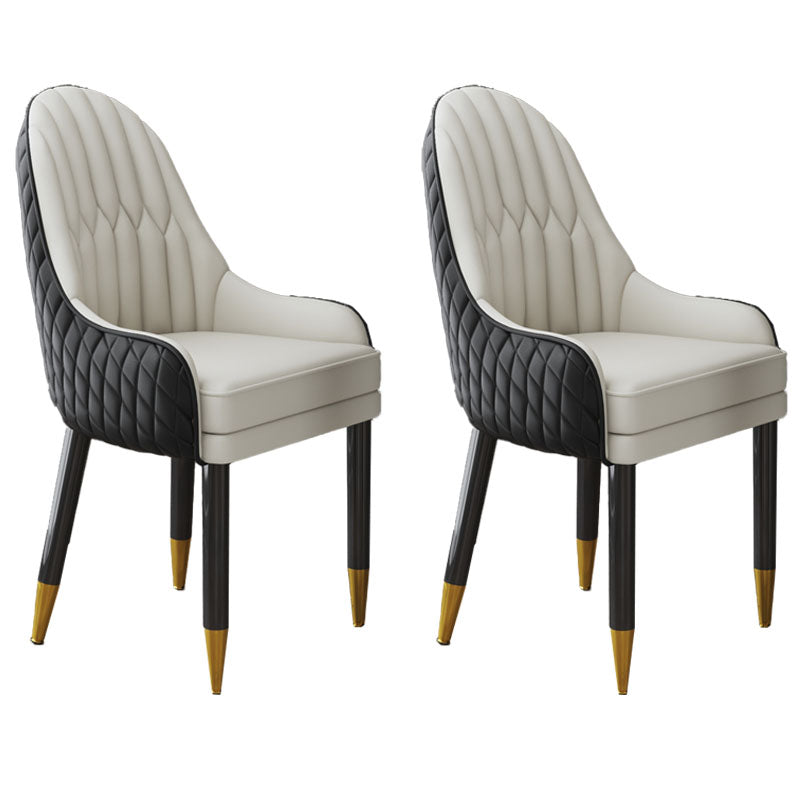 Scandinavian Indoor Arm Chair Upholstered Parsons Back Wood Dining Room Chair Black White 2 Piece Set Clearhalo ' kitchen&dining_furn' 'Dining Chairs' 'Dining Tables & Seating' 'dining_chair' 'furn' 'furn_dining_chair' 'Furniture' 'furniture_dining_chair' 'Kitchen & Dining Furniture' 'kitchen' 4096901
