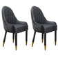 Scandinavian Indoor Arm Chair Upholstered Parsons Back Wood Dining Room Chair Black-Gray 2 Piece Set Clearhalo ' kitchen&dining_furn' 'Dining Chairs' 'Dining Tables & Seating' 'dining_chair' 'furn' 'furn_dining_chair' 'Furniture' 'furniture_dining_chair' 'Kitchen & Dining Furniture' 'kitchen' 4096904