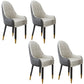 Scandinavian Indoor Arm Chair Upholstered Parsons Back Wood Dining Room Chair Gray-White 4 Piece Set Clearhalo ' kitchen&dining_furn' 'Dining Chairs' 'Dining Tables & Seating' 'dining_chair' 'furn' 'furn_dining_chair' 'Furniture' 'furniture_dining_chair' 'Kitchen & Dining Furniture' 'kitchen' 4096908