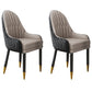 Scandinavian Indoor Arm Chair Upholstered Parsons Back Wood Dining Room Chair Khaki-Black 2 Piece Set Clearhalo ' kitchen&dining_furn' 'Dining Chairs' 'Dining Tables & Seating' 'dining_chair' 'furn' 'furn_dining_chair' 'Furniture' 'furniture_dining_chair' 'Kitchen & Dining Furniture' 'kitchen' 4096910