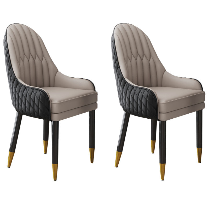 Scandinavian Indoor Arm Chair Upholstered Parsons Back Wood Dining Room Chair Khaki-Black 2 Piece Set Clearhalo ' kitchen&dining_furn' 'Dining Chairs' 'Dining Tables & Seating' 'dining_chair' 'furn' 'furn_dining_chair' 'Furniture' 'furniture_dining_chair' 'Kitchen & Dining Furniture' 'kitchen' 4096910