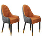 Scandinavian Indoor Arm Chair Upholstered Parsons Back Wood Dining Room Chair Orange-Gray 2 Piece Set Clearhalo ' kitchen&dining_furn' 'Dining Chairs' 'Dining Tables & Seating' 'dining_chair' 'furn' 'furn_dining_chair' 'Furniture' 'furniture_dining_chair' 'Kitchen & Dining Furniture' 'kitchen' 4096916