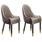 Scandinavian Indoor Arm Chair Upholstered Parsons Back Wood Dining Room Chair Brown-Khaki 2 Piece Set Clearhalo ' kitchen&dining_furn' 'Dining Chairs' 'Dining Tables & Seating' 'dining_chair' 'furn' 'furn_dining_chair' 'Furniture' 'furniture_dining_chair' 'Kitchen & Dining Furniture' 'kitchen' 4096919