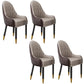 Scandinavian Indoor Arm Chair Upholstered Parsons Back Wood Dining Room Chair Brown-Khaki 4 Piece Set Clearhalo ' kitchen&dining_furn' 'Dining Chairs' 'Dining Tables & Seating' 'dining_chair' 'furn' 'furn_dining_chair' 'Furniture' 'furniture_dining_chair' 'Kitchen & Dining Furniture' 'kitchen' 4096920