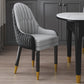 Scandinavian Indoor Arm Chair Upholstered Parsons Back Wood Dining Room Chair Black Gray-White 1 Piece Clearhalo ' kitchen&dining_furn' 'Dining Chairs' 'Dining Tables & Seating' 'dining_chair' 'furn' 'furn_dining_chair' 'Furniture' 'furniture_dining_chair' 'Kitchen & Dining Furniture' 'kitchen' 4096921