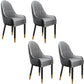 Scandinavian Indoor Arm Chair Upholstered Parsons Back Wood Dining Room Chair Black Gray-White 4 Piece Set Clearhalo ' kitchen&dining_furn' 'Dining Chairs' 'Dining Tables & Seating' 'dining_chair' 'furn' 'furn_dining_chair' 'Furniture' 'furniture_dining_chair' 'Kitchen & Dining Furniture' 'kitchen' 4096923