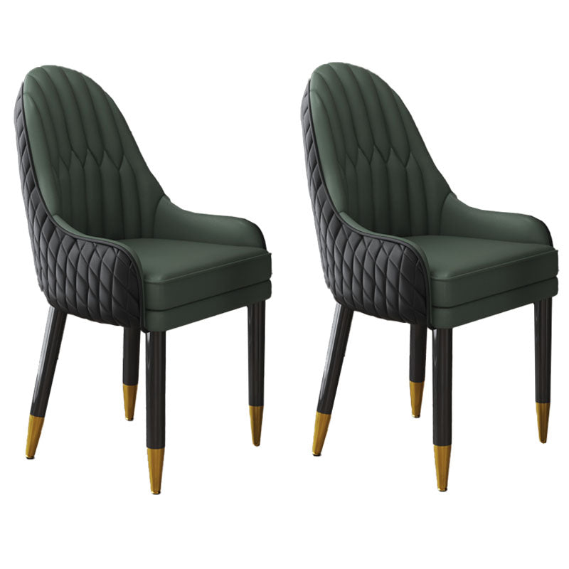 Scandinavian Indoor Arm Chair Upholstered Parsons Back Wood Dining Room Chair Blackish Green 2 Piece Set Clearhalo ' kitchen&dining_furn' 'Dining Chairs' 'Dining Tables & Seating' 'dining_chair' 'furn' 'furn_dining_chair' 'Furniture' 'furniture_dining_chair' 'Kitchen & Dining Furniture' 'kitchen' 4096928