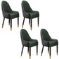 Scandinavian Indoor Arm Chair Upholstered Parsons Back Wood Dining Room Chair Blackish Green 4 Piece Set Clearhalo ' kitchen&dining_furn' 'Dining Chairs' 'Dining Tables & Seating' 'dining_chair' 'furn' 'furn_dining_chair' 'Furniture' 'furniture_dining_chair' 'Kitchen & Dining Furniture' 'kitchen' 4096929