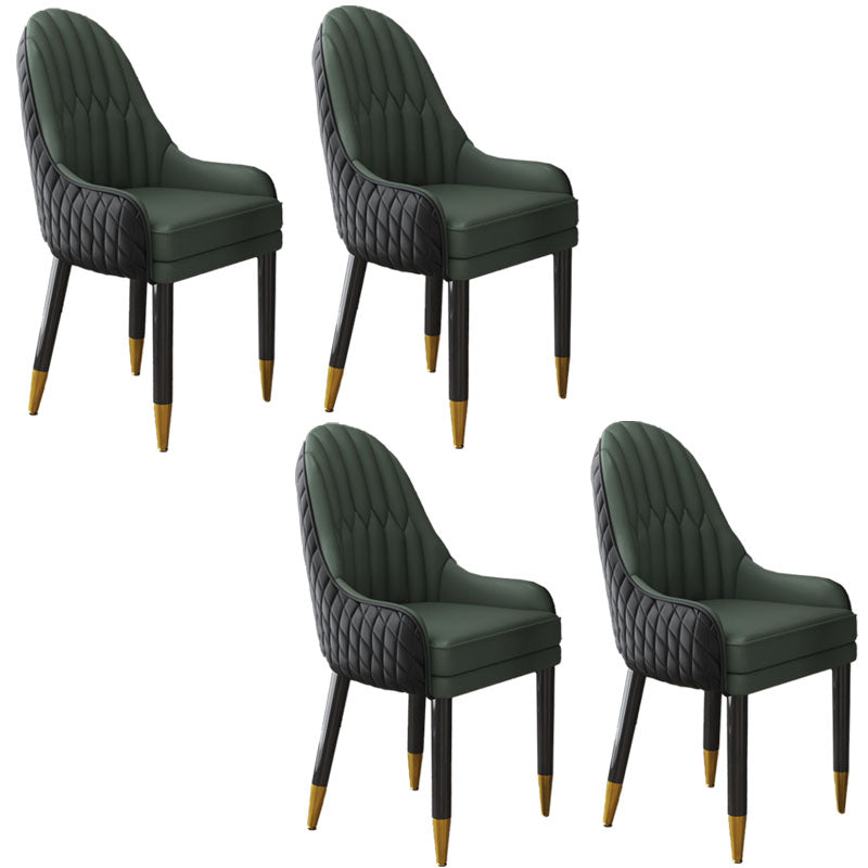 Scandinavian Indoor Arm Chair Upholstered Parsons Back Wood Dining Room Chair Blackish Green 4 Piece Set Clearhalo ' kitchen&dining_furn' 'Dining Chairs' 'Dining Tables & Seating' 'dining_chair' 'furn' 'furn_dining_chair' 'Furniture' 'furniture_dining_chair' 'Kitchen & Dining Furniture' 'kitchen' 4096929