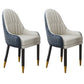 Scandinavian Indoor Arm Chair Upholstered Parsons Back Wood Dining Room Chair Dark Blue-White 2 Piece Set Clearhalo ' kitchen&dining_furn' 'Dining Chairs' 'Dining Tables & Seating' 'dining_chair' 'furn' 'furn_dining_chair' 'Furniture' 'furniture_dining_chair' 'Kitchen & Dining Furniture' 'kitchen' 4096931