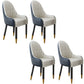 Scandinavian Indoor Arm Chair Upholstered Parsons Back Wood Dining Room Chair Dark Blue-White 4 Piece Set Clearhalo ' kitchen&dining_furn' 'Dining Chairs' 'Dining Tables & Seating' 'dining_chair' 'furn' 'furn_dining_chair' 'Furniture' 'furniture_dining_chair' 'Kitchen & Dining Furniture' 'kitchen' 4096932