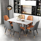 Glam Metal Dining Armless Chairs PU Leather Dining Parsons Chairs for Restaurant Clearhalo ' kitchen&dining_furn' 'Dining Chairs' 'Dining Tables & Seating' 'dining_chair' 'furn' 'furn_dining_chair' 'Furniture' 'furniture_dining_chair' 'Kitchen & Dining Furniture' 'kitchen' 4096936