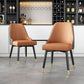 Glam Metal Dining Armless Chairs PU Leather Dining Parsons Chairs for Restaurant Clearhalo ' kitchen&dining_furn' 'Dining Chairs' 'Dining Tables & Seating' 'dining_chair' 'furn' 'furn_dining_chair' 'Furniture' 'furniture_dining_chair' 'Kitchen & Dining Furniture' 'kitchen' 4096939