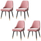 Glam Metal Dining Armless Chairs PU Leather Dining Parsons Chairs for Restaurant Pink 4 Piece Set Clearhalo ' kitchen&dining_furn' 'Dining Chairs' 'Dining Tables & Seating' 'dining_chair' 'furn' 'furn_dining_chair' 'Furniture' 'furniture_dining_chair' 'Kitchen & Dining Furniture' 'kitchen' 4096951