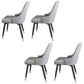 Glam Metal Dining Armless Chairs PU Leather Dining Parsons Chairs for Restaurant Grey 4 Piece Set Clearhalo ' kitchen&dining_furn' 'Dining Chairs' 'Dining Tables & Seating' 'dining_chair' 'furn' 'furn_dining_chair' 'Furniture' 'furniture_dining_chair' 'Kitchen & Dining Furniture' 'kitchen' 4096966