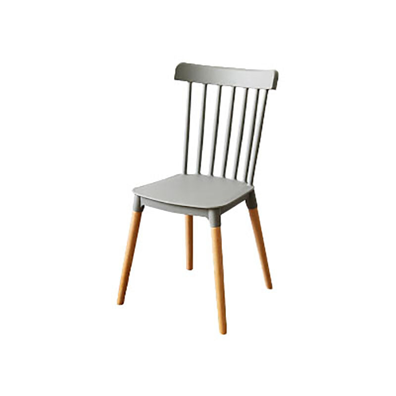 Nordic Style Wood Dining Chair Slat Back Stacking Side Chair for Home Use Grey 1 Piece Clearhalo ' kitchen&dining_furn' 'Dining Chairs' 'Dining Tables & Seating' 'dining_chair' 'furn' 'furn_dining_chair' 'Furniture' 'furniture_dining_chair' 'Kitchen & Dining Furniture' 'kitchen' 4096969