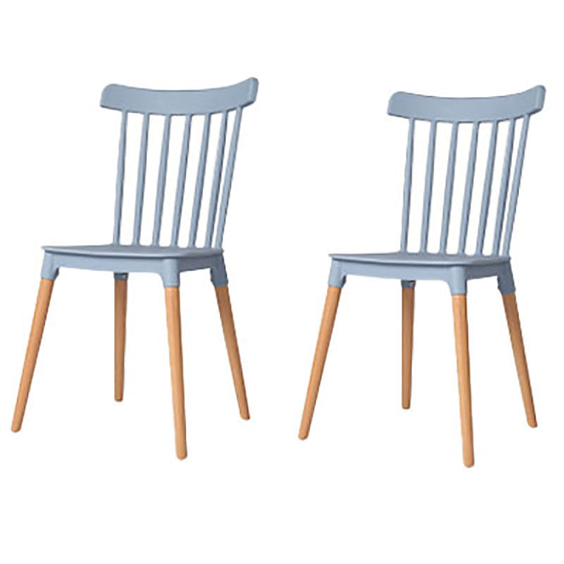 Nordic Style Wood Dining Chair Slat Back Stacking Side Chair for Home Use Gray Blue 2 Piece Set Clearhalo ' kitchen&dining_furn' 'Dining Chairs' 'Dining Tables & Seating' 'dining_chair' 'furn' 'furn_dining_chair' 'Furniture' 'furniture_dining_chair' 'Kitchen & Dining Furniture' 'kitchen' 4096976
