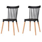 Nordic Style Wood Dining Chair Slat Back Stacking Side Chair for Home Use Black 2 Piece Set Clearhalo ' kitchen&dining_furn' 'Dining Chairs' 'Dining Tables & Seating' 'dining_chair' 'furn' 'furn_dining_chair' 'Furniture' 'furniture_dining_chair' 'Kitchen & Dining Furniture' 'kitchen' 4096983