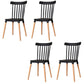 Nordic Style Wood Dining Chair Slat Back Stacking Side Chair for Home Use Black 4 Piece Set Clearhalo ' kitchen&dining_furn' 'Dining Chairs' 'Dining Tables & Seating' 'dining_chair' 'furn' 'furn_dining_chair' 'Furniture' 'furniture_dining_chair' 'Kitchen & Dining Furniture' 'kitchen' 4096984