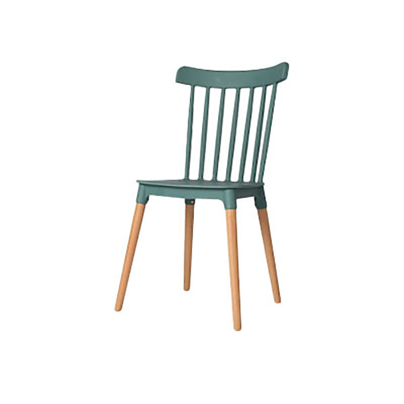 Nordic Style Wood Dining Chair Slat Back Stacking Side Chair for Home Use Blackish Green 1 Piece Clearhalo ' kitchen&dining_furn' 'Dining Chairs' 'Dining Tables & Seating' 'dining_chair' 'furn' 'furn_dining_chair' 'Furniture' 'furniture_dining_chair' 'Kitchen & Dining Furniture' 'kitchen' 4096988