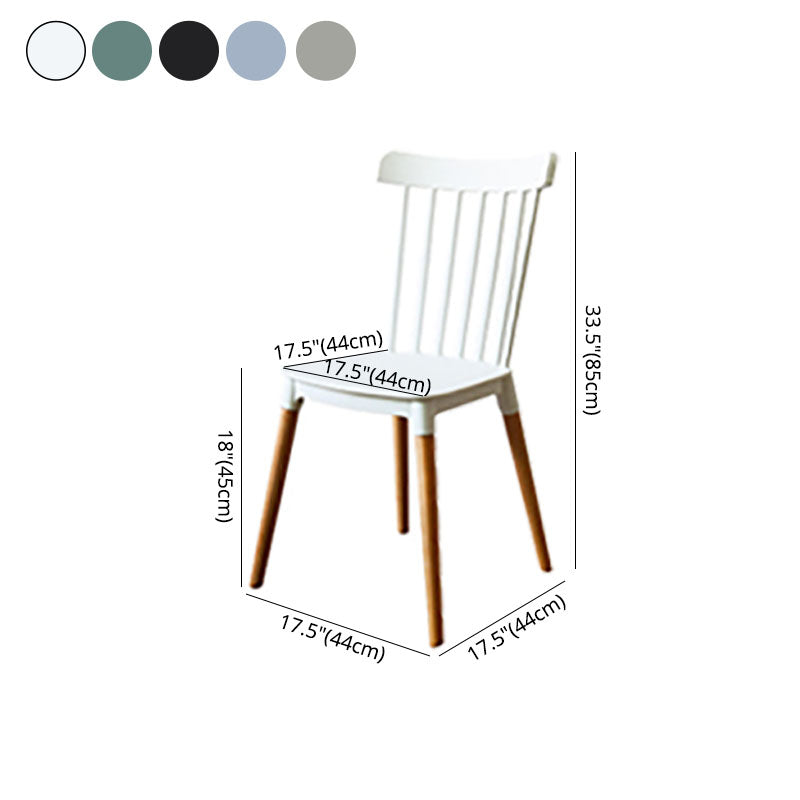 Nordic Style Wood Dining Chair Slat Back Stacking Side Chair for Home Use Clearhalo ' kitchen&dining_furn' 'Dining Chairs' 'Dining Tables & Seating' 'dining_chair' 'furn' 'furn_dining_chair' 'Furniture' 'furniture_dining_chair' 'Kitchen & Dining Furniture' 'kitchen' 4096991