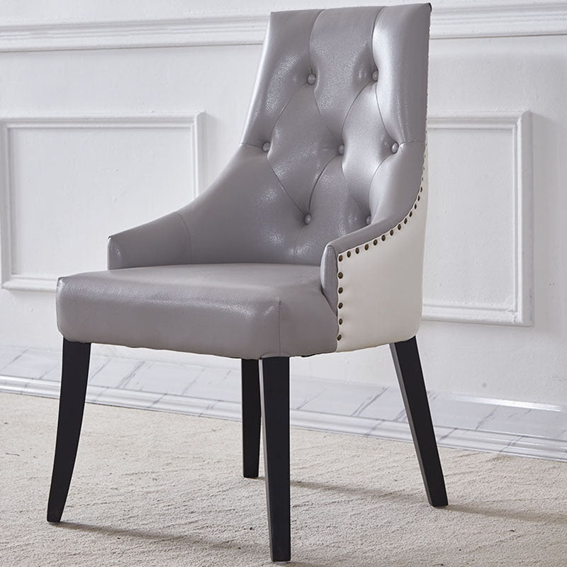 Victorian Style Solid Wood Dining Chair Armless Tufted Dining Chair for Home Use (Set of 2) Clearhalo ' kitchen&dining_furn' 'Dining Chairs' 'Dining Tables & Seating' 'dining_chair' 'furn' 'furn_dining_chair' 'Furniture' 'furniture_dining_chair' 'Kitchen & Dining Furniture' 'kitchen' 4096992