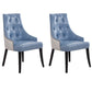 Victorian Style Solid Wood Dining Chair Armless Tufted Dining Chair for Home Use (Set of 2) Lake Blue Clearhalo ' kitchen&dining_furn' 'Dining Chairs' 'Dining Tables & Seating' 'dining_chair' 'furn' 'furn_dining_chair' 'Furniture' 'furniture_dining_chair' 'Kitchen & Dining Furniture' 'kitchen' 4096998