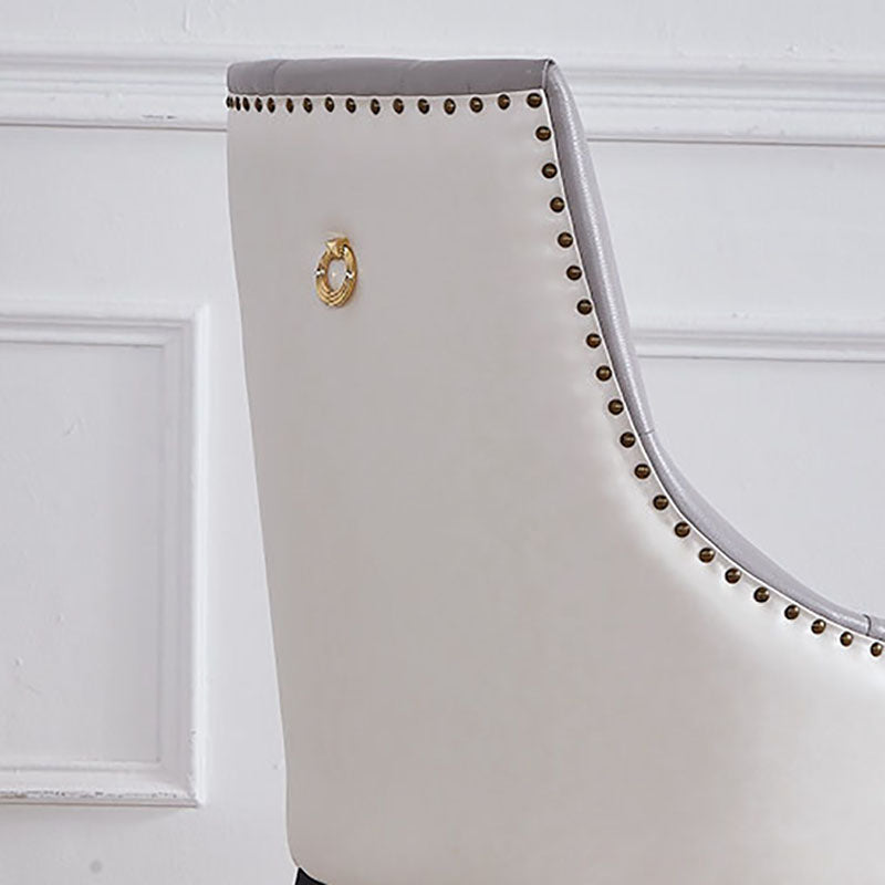 Victorian Style Solid Wood Dining Chair Armless Tufted Dining Chair for Home Use (Set of 2) Clearhalo ' kitchen&dining_furn' 'Dining Chairs' 'Dining Tables & Seating' 'dining_chair' 'furn' 'furn_dining_chair' 'Furniture' 'furniture_dining_chair' 'Kitchen & Dining Furniture' 'kitchen' 4097003