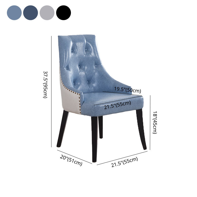 Victorian Style Solid Wood Dining Chair Armless Tufted Dining Chair for Home Use (Set of 2) Clearhalo ' kitchen&dining_furn' 'Dining Chairs' 'Dining Tables & Seating' 'dining_chair' 'furn' 'furn_dining_chair' 'Furniture' 'furniture_dining_chair' 'Kitchen & Dining Furniture' 'kitchen' 4097004