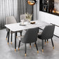 Glam Metal Dining Armless Chairs Upholstered Dining Parsons Chairs for Restaurant Clearhalo ' kitchen&dining_furn' 'Dining Chairs' 'Dining Tables & Seating' 'dining_chair' 'furn' 'furn_dining_chair' 'Furniture' 'furniture_dining_chair' 'Kitchen & Dining Furniture' 'kitchen' 4097005