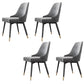 Glam Metal Dining Armless Chairs Upholstered Dining Parsons Chairs for Restaurant Dark Gray 4 Piece Set Clearhalo ' kitchen&dining_furn' 'Dining Chairs' 'Dining Tables & Seating' 'dining_chair' 'furn' 'furn_dining_chair' 'Furniture' 'furniture_dining_chair' 'Kitchen & Dining Furniture' 'kitchen' 4097010