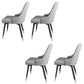 Glam Metal Dining Armless Chairs Upholstered Dining Parsons Chairs for Restaurant Grey 4 Piece Set Clearhalo ' kitchen&dining_furn' 'Dining Chairs' 'Dining Tables & Seating' 'dining_chair' 'furn' 'furn_dining_chair' 'Furniture' 'furniture_dining_chair' 'Kitchen & Dining Furniture' 'kitchen' 4097015