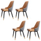 Glam Metal Dining Armless Chairs Upholstered Dining Parsons Chairs for Restaurant Orange 4 Piece Set Clearhalo ' kitchen&dining_furn' 'Dining Chairs' 'Dining Tables & Seating' 'dining_chair' 'furn' 'furn_dining_chair' 'Furniture' 'furniture_dining_chair' 'Kitchen & Dining Furniture' 'kitchen' 4097021