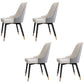 Glam Metal Dining Armless Chairs Upholstered Dining Parsons Chairs for Restaurant Cream Gray 4 Piece Set Clearhalo ' kitchen&dining_furn' 'Dining Chairs' 'Dining Tables & Seating' 'dining_chair' 'furn' 'furn_dining_chair' 'Furniture' 'furniture_dining_chair' 'Kitchen & Dining Furniture' 'kitchen' 4097025