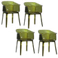 Nordic Style Plastic Dining Armchair Stacking Dining Chair for Restaurant Green Set of 4 Clearhalo ' kitchen&dining_furn' 'Dining Chairs' 'Dining Tables & Seating' 'dining_chair' 'Furniture' 'furniture_dining_chair' 'Kitchen & Dining Furniture' 'kitchen' 4097031