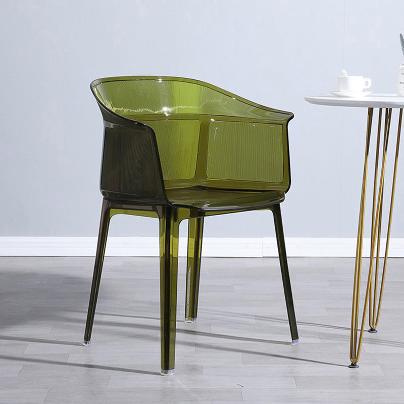 Nordic Style Plastic Dining Armchair Stacking Dining Chair for Restaurant Clearhalo ' kitchen&dining_furn' 'Dining Chairs' 'Dining Tables & Seating' 'dining_chair' 'Furniture' 'furniture_dining_chair' 'Kitchen & Dining Furniture' 'kitchen' 4097033