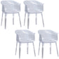 Nordic Style Plastic Dining Armchair Stacking Dining Chair for Restaurant Clear Set of 4 Clearhalo ' kitchen&dining_furn' 'Dining Chairs' 'Dining Tables & Seating' 'dining_chair' 'Furniture' 'furniture_dining_chair' 'Kitchen & Dining Furniture' 'kitchen' 4097038