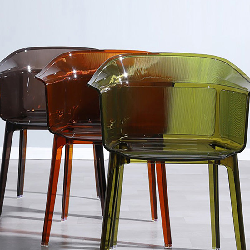 Nordic Style Plastic Dining Armchair Stacking Dining Chair for Restaurant Clearhalo ' kitchen&dining_furn' 'Dining Chairs' 'Dining Tables & Seating' 'dining_chair' 'Furniture' 'furniture_dining_chair' 'Kitchen & Dining Furniture' 'kitchen' 4097040
