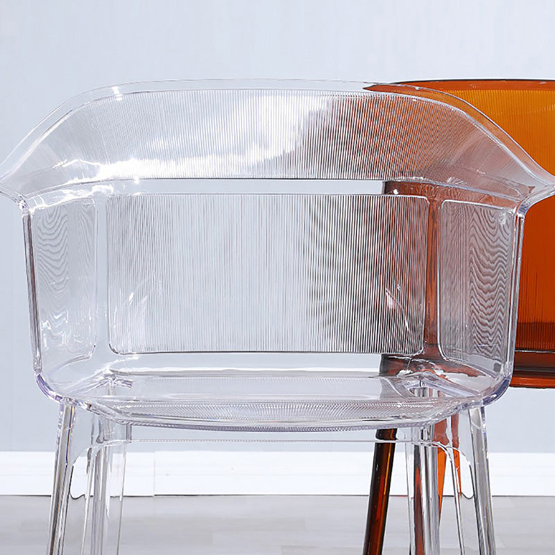 Nordic Style Plastic Dining Armchair Stacking Dining Chair for Restaurant Clearhalo ' kitchen&dining_furn' 'Dining Chairs' 'Dining Tables & Seating' 'dining_chair' 'Furniture' 'furniture_dining_chair' 'Kitchen & Dining Furniture' 'kitchen' 4097044